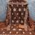 brown silk blend embroidered unstitched dressmaterials 3 pair top bottom dupptaa