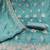 teal silk blend embroidered unstitched dressmaterials 3 pair top bottom dupptaa