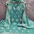 teal silk blend embroidered unstitched dressmaterials 3 pair top bottom dupptaa