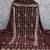 brown georgette embroidered unstitched dressmaterials 3 pair top bottom dupptaa
