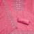 pink georgette embroidered unstitched dressmaterials 3 pair top bottom dupptaa