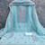 teal georgette embroidered unstitched dressmaterials 3 pair top bottom dupptaa