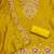 yellow silk blend embroidered unstitched dressmaterials 3 pair top bottom dupptaa