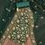 green georgette embroidered unstitched dressmaterials 3 pair top bottom dupptaa