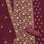 maroon georgette embroidered unstitched dressmaterials 3 pair top bottom dupptaa