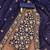 blue georgette embroidered unstitched dressmaterials 3 pair top bottom dupptaa