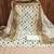 cream cotton blend embroidered unstitched dressmaterials 3 pair top bottom dupptaa