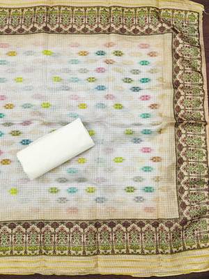yellow cotton blend embroidered unstitched dressmaterials 3 pair top bottom dupptaa 2