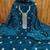 aqua silk blend embroidered unstitched dressmaterials 3 pair top bottom dupptaa