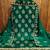 green silk blend embroidered unstitched dressmaterials 3 pair top bottom dupptaa