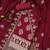 red silk blend embroidered unstitched dressmaterials 3 pair top bottom dupptaa