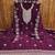 purple georgette embroidered unstitched dressmaterials 3 pair top bottom dupptaa