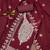 red georgette embroidered unstitched dressmaterials 3 pair top bottom dupptaa