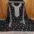 black georgette embroidered unstitched dressmaterials 3 pair top bottom dupptaa