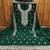green georgette embroidered unstitched dressmaterials 3 pair top bottom dupptaa