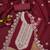 maroon georgette embroidered unstitched dressmaterials 3 pair top bottom dupptaa
