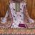 purple cotton blend embroidered unstitched dressmaterials 3 pair top bottom dupptaa