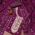 purple cotton blend embroidered unstitched dressmaterials 3 pair top bottom dupptaa