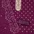 purple cotton blend embroidered unstitched dressmaterials 3 pair top bottom dupptaa