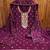 purple cotton blend embroidered unstitched dressmaterials 3 pair top bottom dupptaa