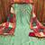 green silk blend embroidered unstitched dressmaterials 3 pair top bottom dupptaa