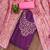 purple cotton blend embroidered unstitched dressmaterials 3 pair top bottom dupptaa