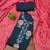 blue silk blend embroidered unstitched dressmaterials 3 pair top bottom dupptaa