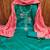 indigo georgette embroidered unstitched dressmaterials 3 pair top bottom dupptaa