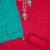 red georgette embroidered unstitched dressmaterials 3 pair top bottom dupptaa
