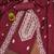 maroon silk blend embroidered unstitched dressmaterials 3 pair top bottom dupptaa