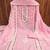 pink silk blend embroidered unstitched dressmaterials 3 pair top bottom dupptaa
