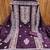 purple silk blend embroidered unstitched dressmaterials 3 pair top bottom dupptaa