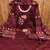 maroon cotton blend embroidered unstitched dressmaterials 3 pair top bottom dupptaa