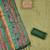 green cotton blend embroidered unstitched dressmaterials 3 pair top bottom dupptaa