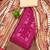 pink cotton blend embroidered unstitched dressmaterials 3 pair top bottom dupptaa