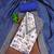 blue cotton blend embroidered unstitched dressmaterials 3 pair top bottom dupptaa