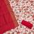 red cotton blend embroidered unstitched dressmaterials 3 pair top bottom dupptaa