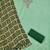 green cotton blend embroidered unstitched dressmaterials 3 pair top bottom dupptaa