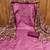 purple cotton blend embroidered unstitched dressmaterials 3 pair top bottom dupptaa