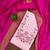 pink cotton blend embroidered unstitched dressmaterials 3 pair top bottom dupptaa