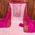 pink cotton blend embroidered unstitched dressmaterials 3 pair top bottom dupptaa