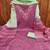 pink cotton blend embroidered unstitched dressmaterials 3 pair top bottom dupptaa