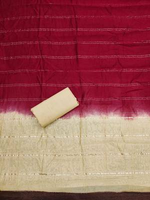 maroon cotton blend embroidered unstitched dressmaterials 3 pair top bottom dupptaa 2