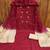 maroon cotton blend embroidered unstitched dressmaterials 3 pair top bottom dupptaa