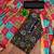 black cotton blend embroidered unstitched dressmaterials 3 pair top bottom dupptaa