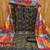 black cotton blend embroidered unstitched dressmaterials 3 pair top bottom dupptaa