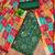 green cotton blend embroidered unstitched dressmaterials 3 pair top bottom dupptaa