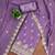 lavender georgette embroidered unstitched dressmaterials 3 pair top bottom dupptaa