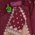 maroon georgette embroidered unstitched dressmaterials 3 pair top bottom dupptaa