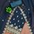indigo georgette embroidered unstitched dressmaterials 3 pair top bottom dupptaa
